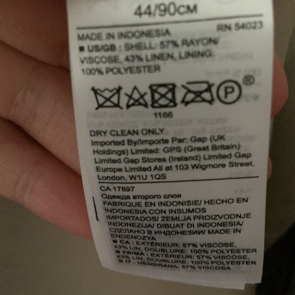 BANANA REPUBLIC TAN LINEN SLEEVELESS DRESS, KNEE LENGTH/ LINED / SIZE 6 - Picture 6 of 6